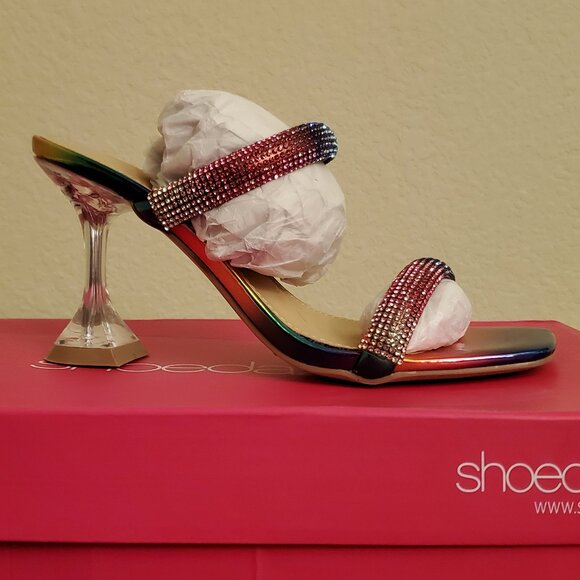 Rainbow rhinestone womens shoes. - Picture 4 of 4